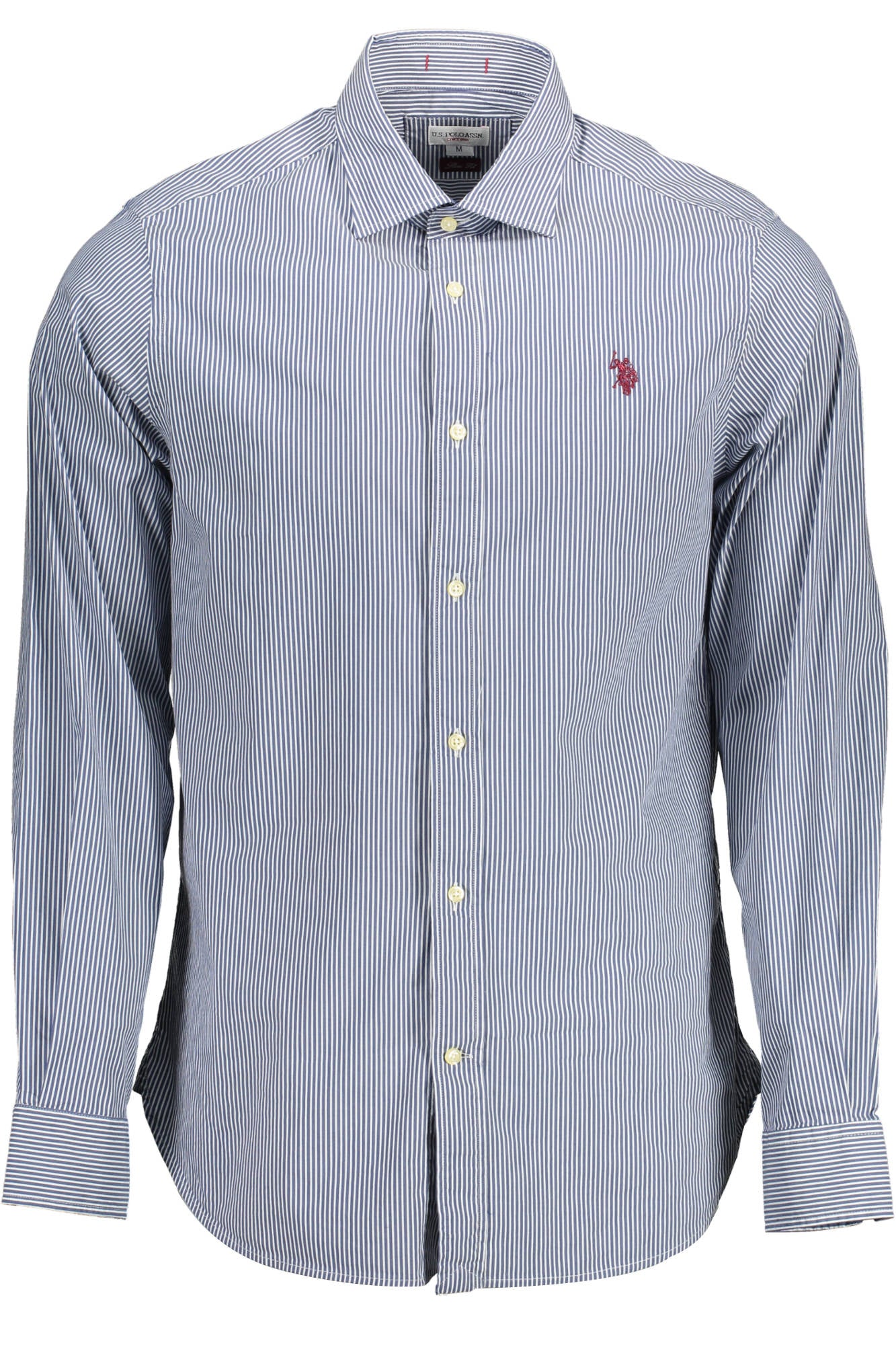 U.S. POLO Poloshirt Herren Langarm Blau – Slim Fit mit Logo-Stickerei Blau