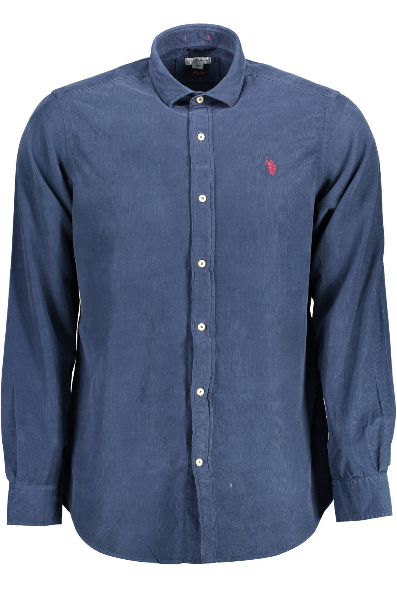 U.S. POLO Poloshirt Langarm Herren Blau – Slim Fit mit Logo-Stickerei Blau