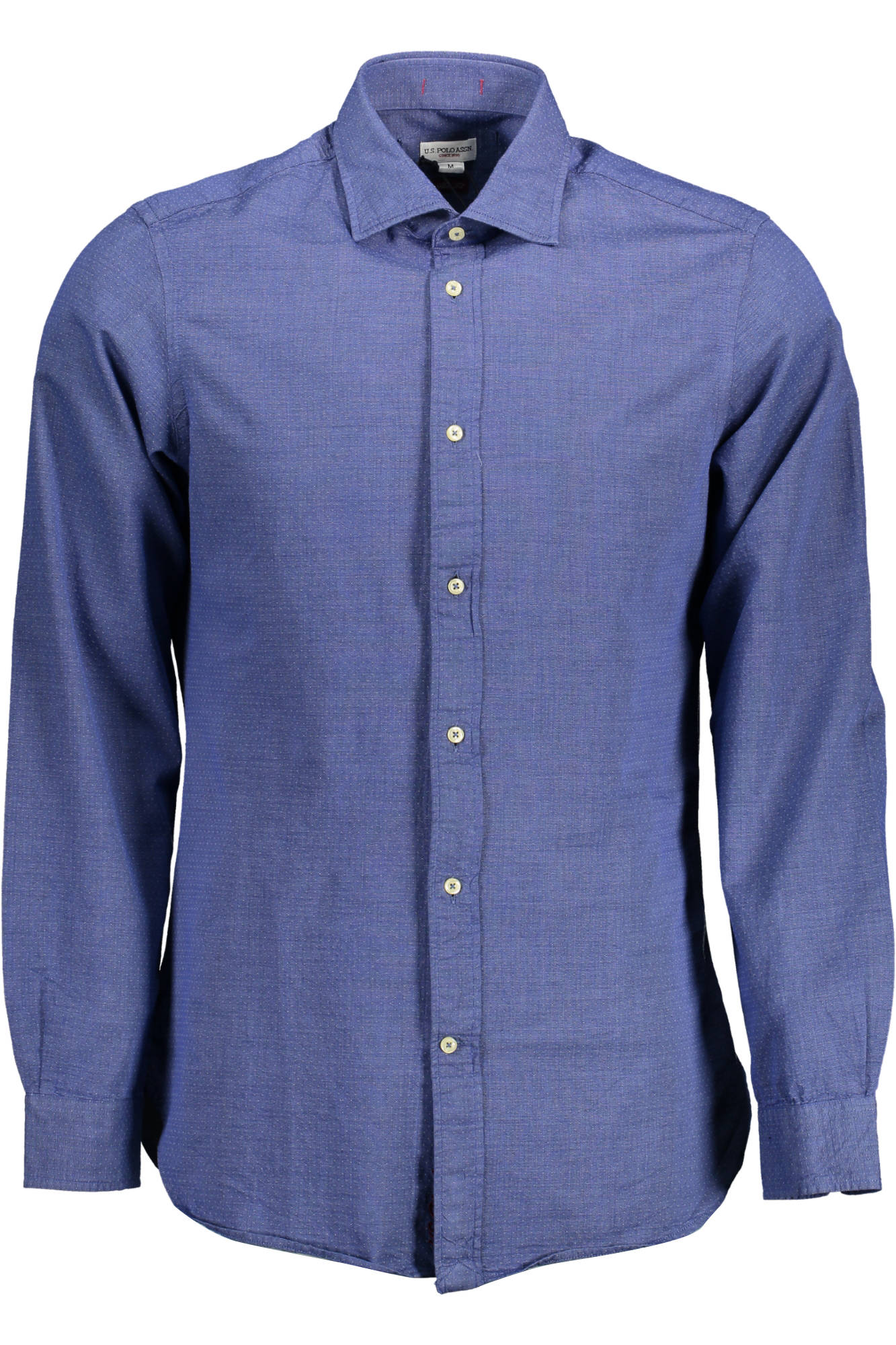 U.S. POLO Poloshirt Langarm Herren Blau – Slim Fit aus 100% Baumwolle Blau