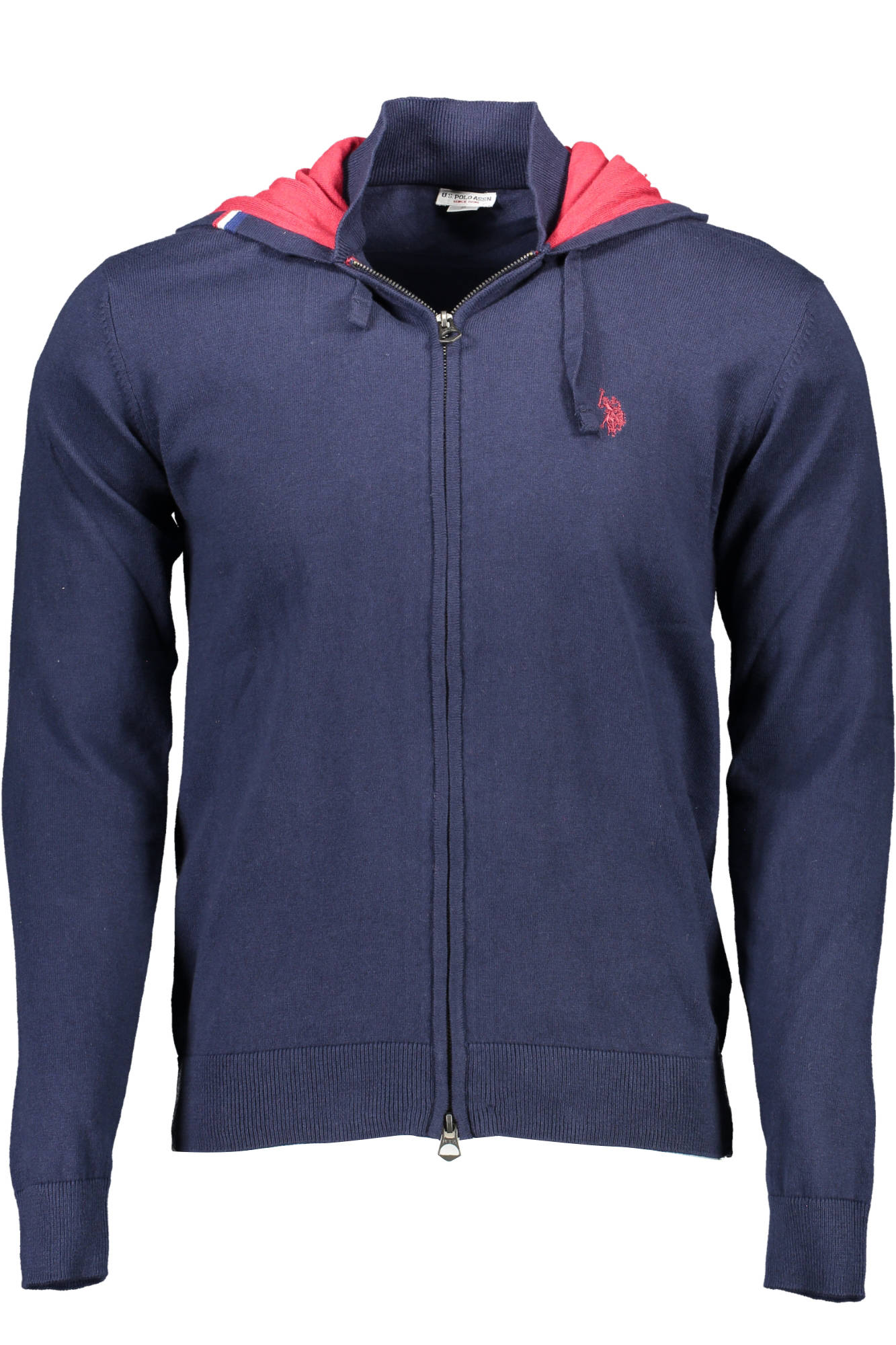 U.S. POLO Cardigan Herren Blau – Kapuzen-Cardigan mit Reißverschluss für Herbst/Winter Blau