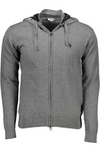 US POLO CARDIGAN HERREN GRAU