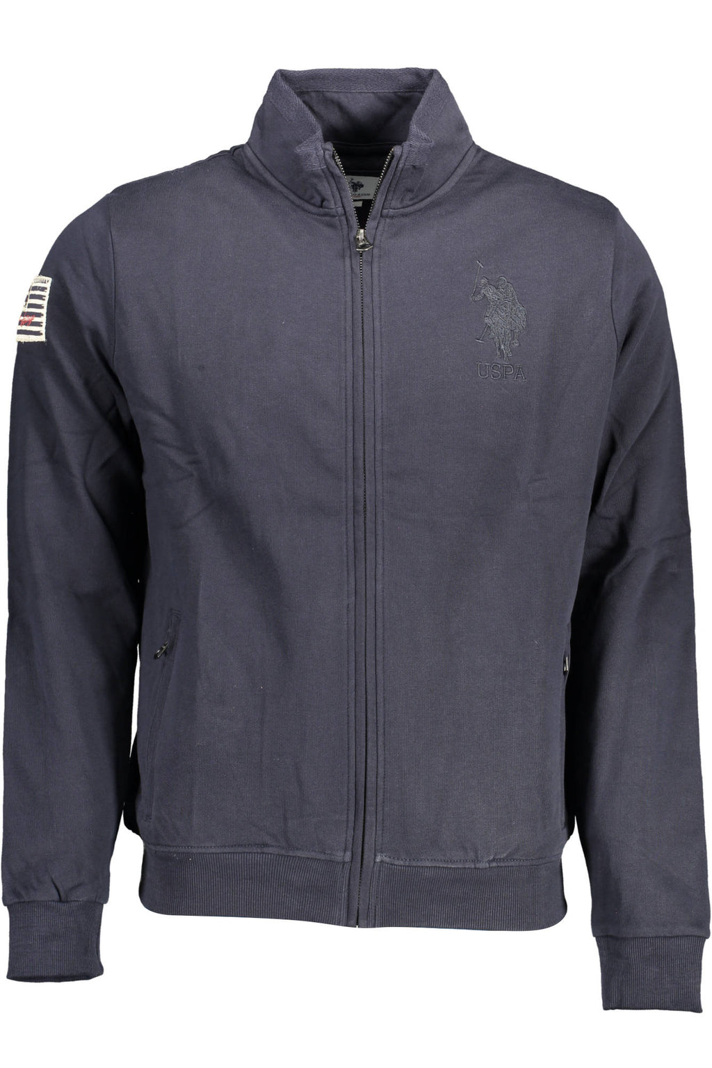 US POLO SWEATSHIRT MIT REISSVERSCHLUSS BLAU HERREN