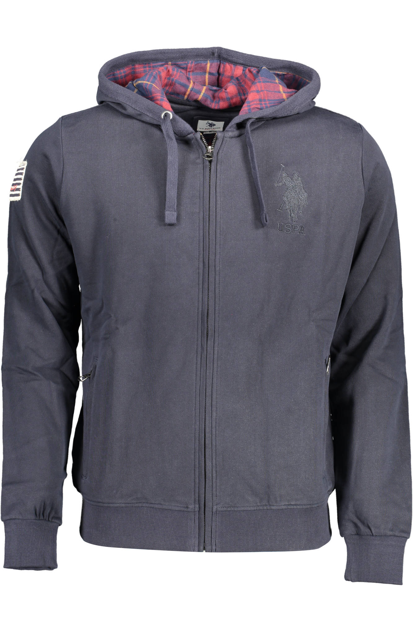 U.S. POLO Sweatshirt mit Reißverschluss Herren – Schwarz, 100% Baumwolle | soulluna.de Blau