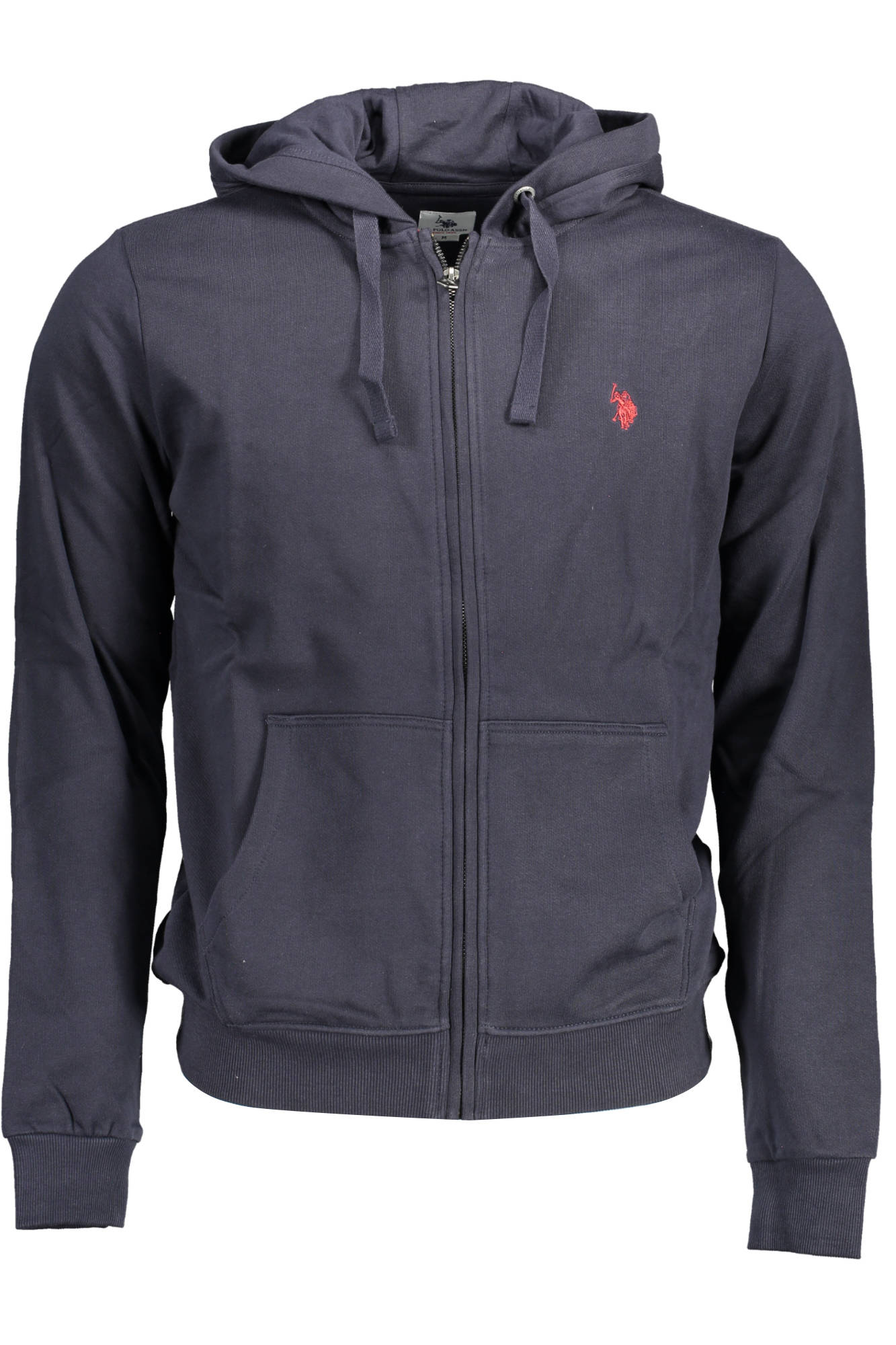 U.S. POLO Sweatshirt Herren mit Reißverschluss – Kapuzenpullover Weiß für Herbst/Winter Blau