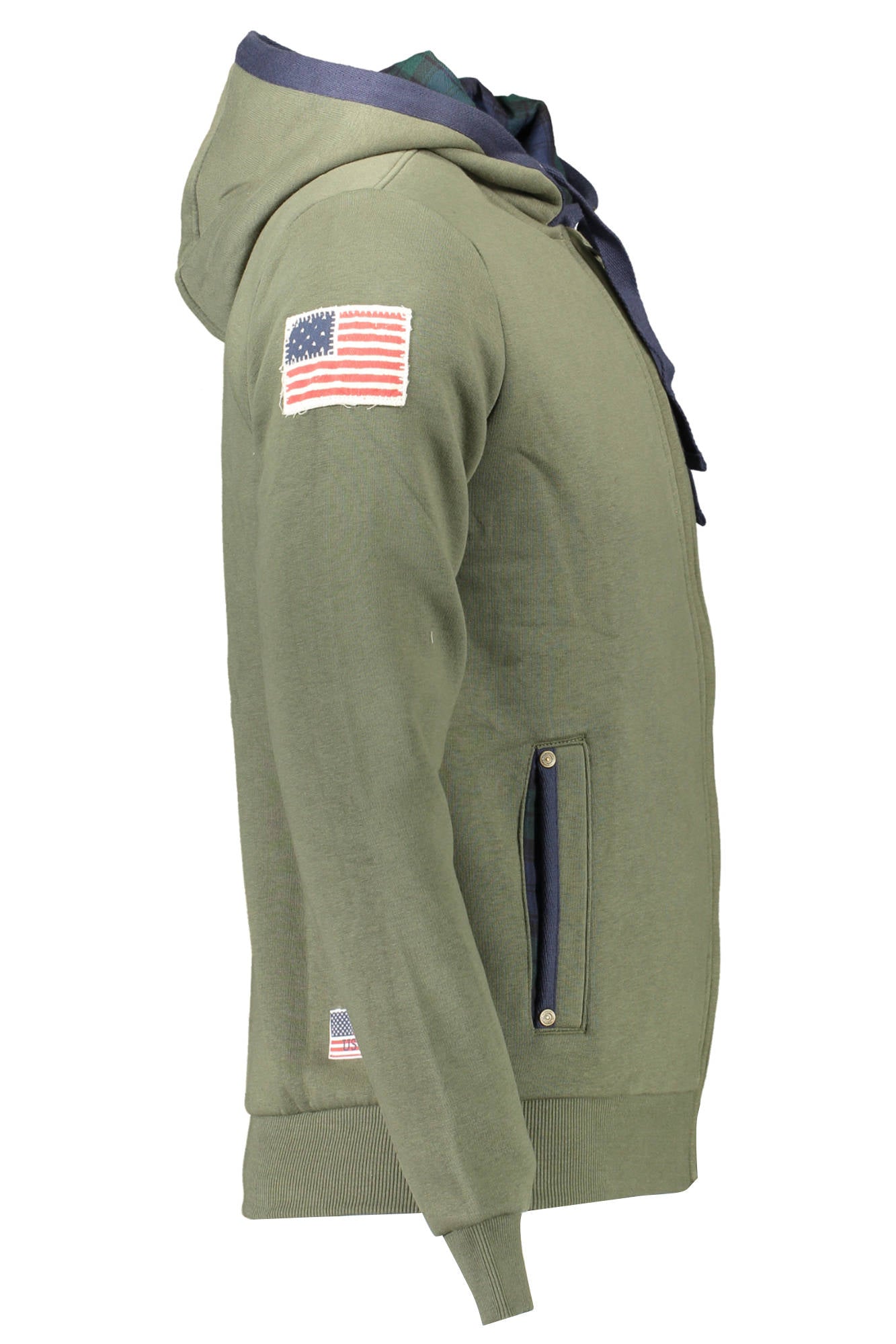 U.S. POLO Sweatshirt Herren mit Reißverschluss – Kapuzenpullover für Herbst/Winter Grün