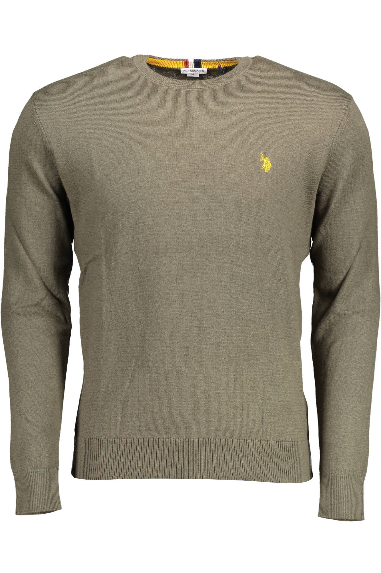 U.S. POLO Shirt Herren Grau – Langarm mit Logo-Stickerei für Herbst/Winter Grün