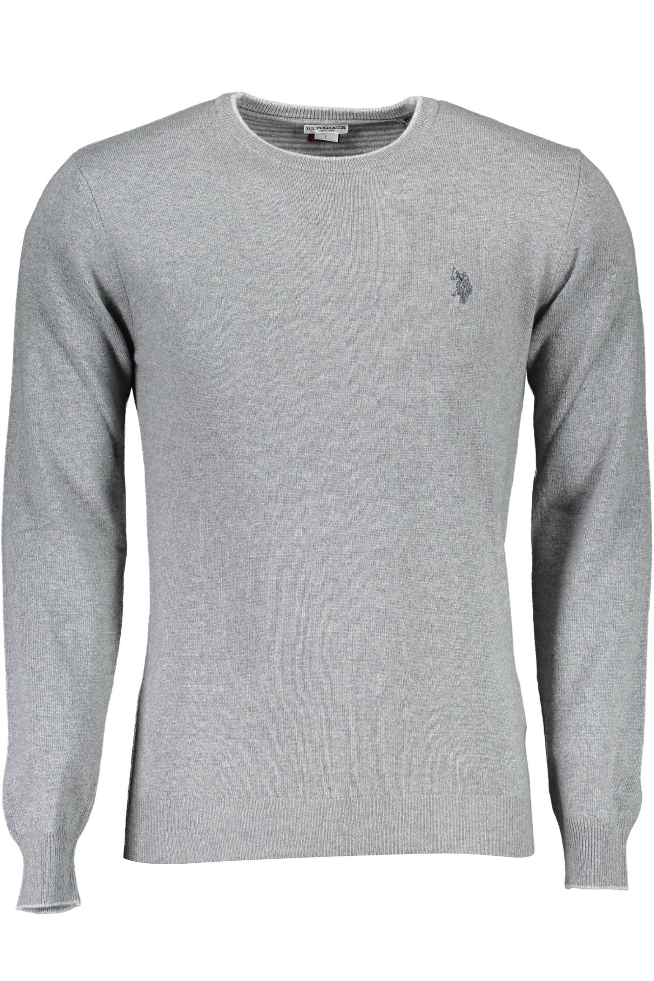 U.S. POLO Pullover Herren – Grauer Polo-Pullover aus Wolle & Kaschmir Grau