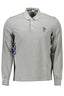 US POLO SHIRT LANGARM HERREN GRAU