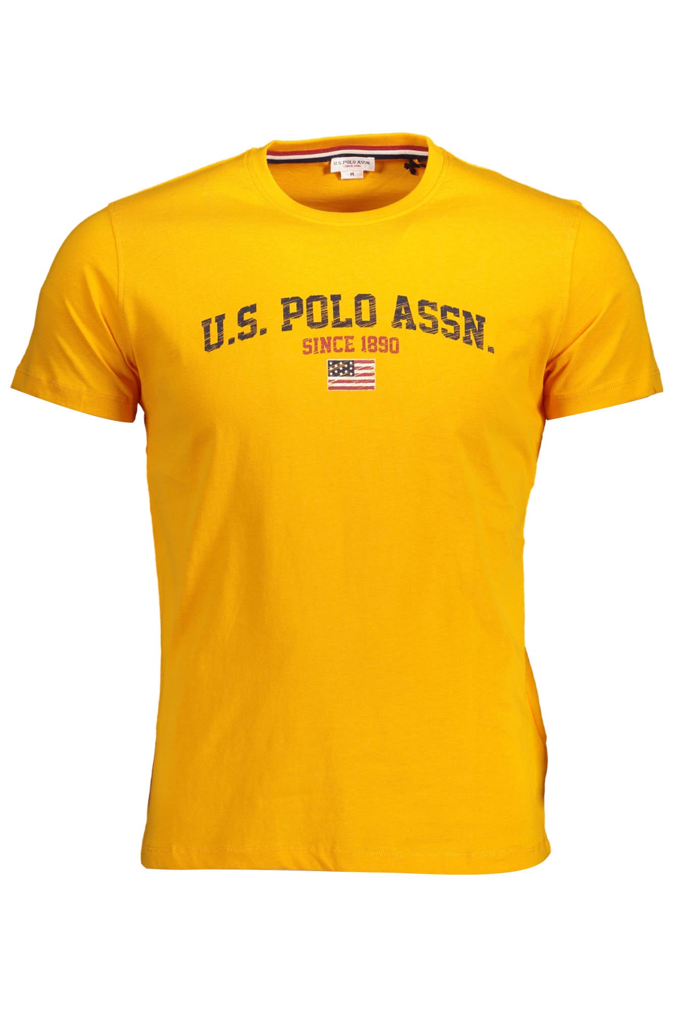 US POLO T-SHIRT KURZE ÄRMEL HERREN ORANGE