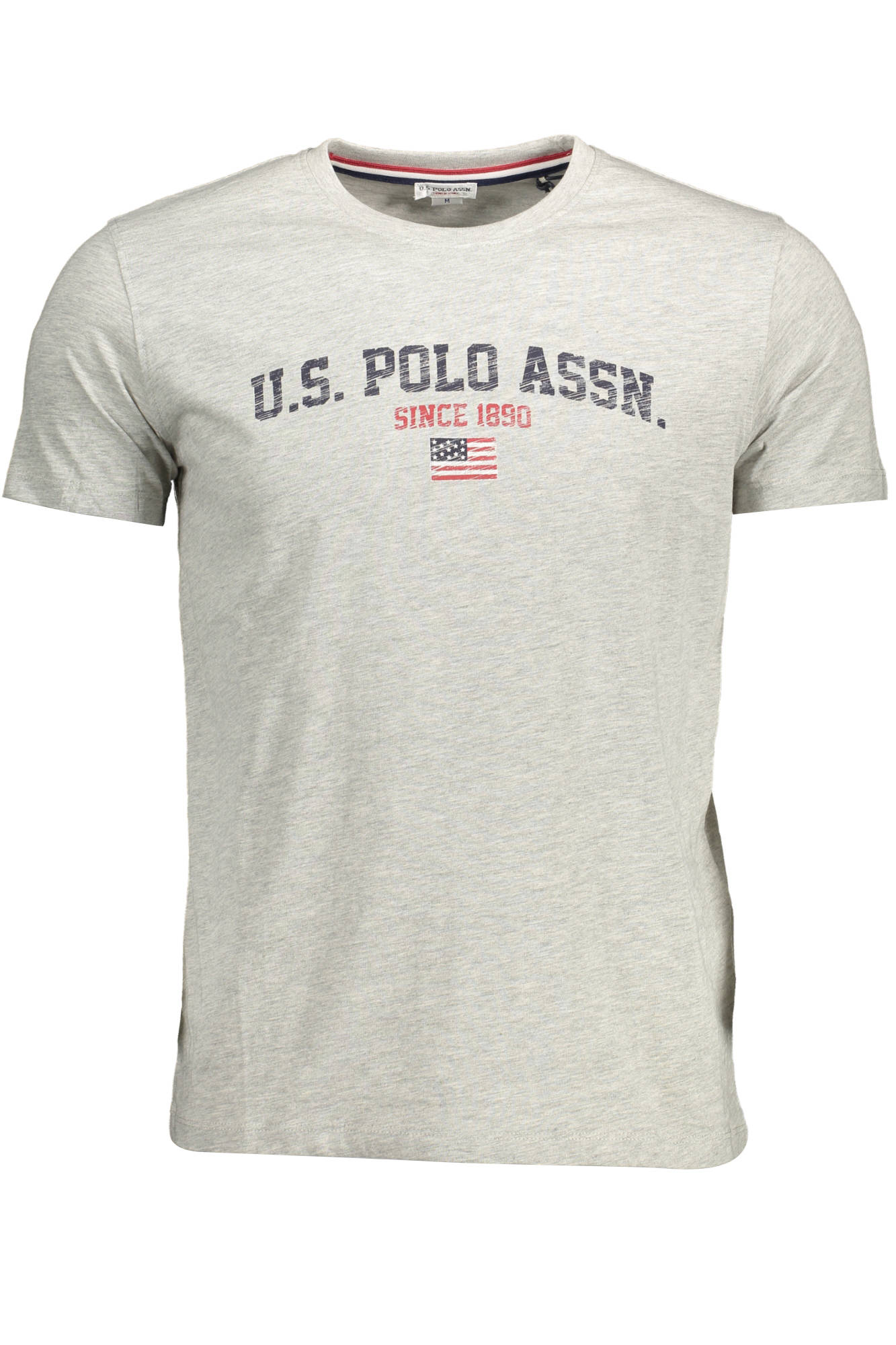 US POLO T-SHIRT KURZE ÄRMEL HERREN GRAU
