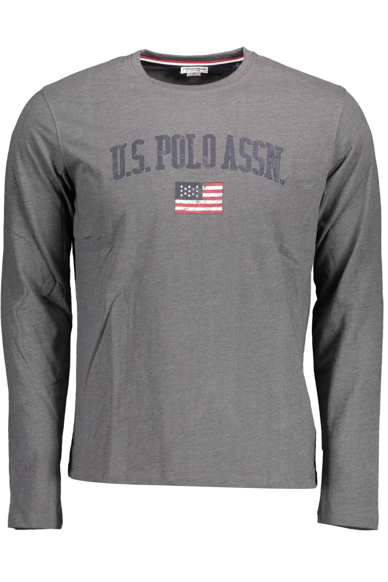 US POLO T-SHIRT LONG SLEEVE MEN'S GREY Main image