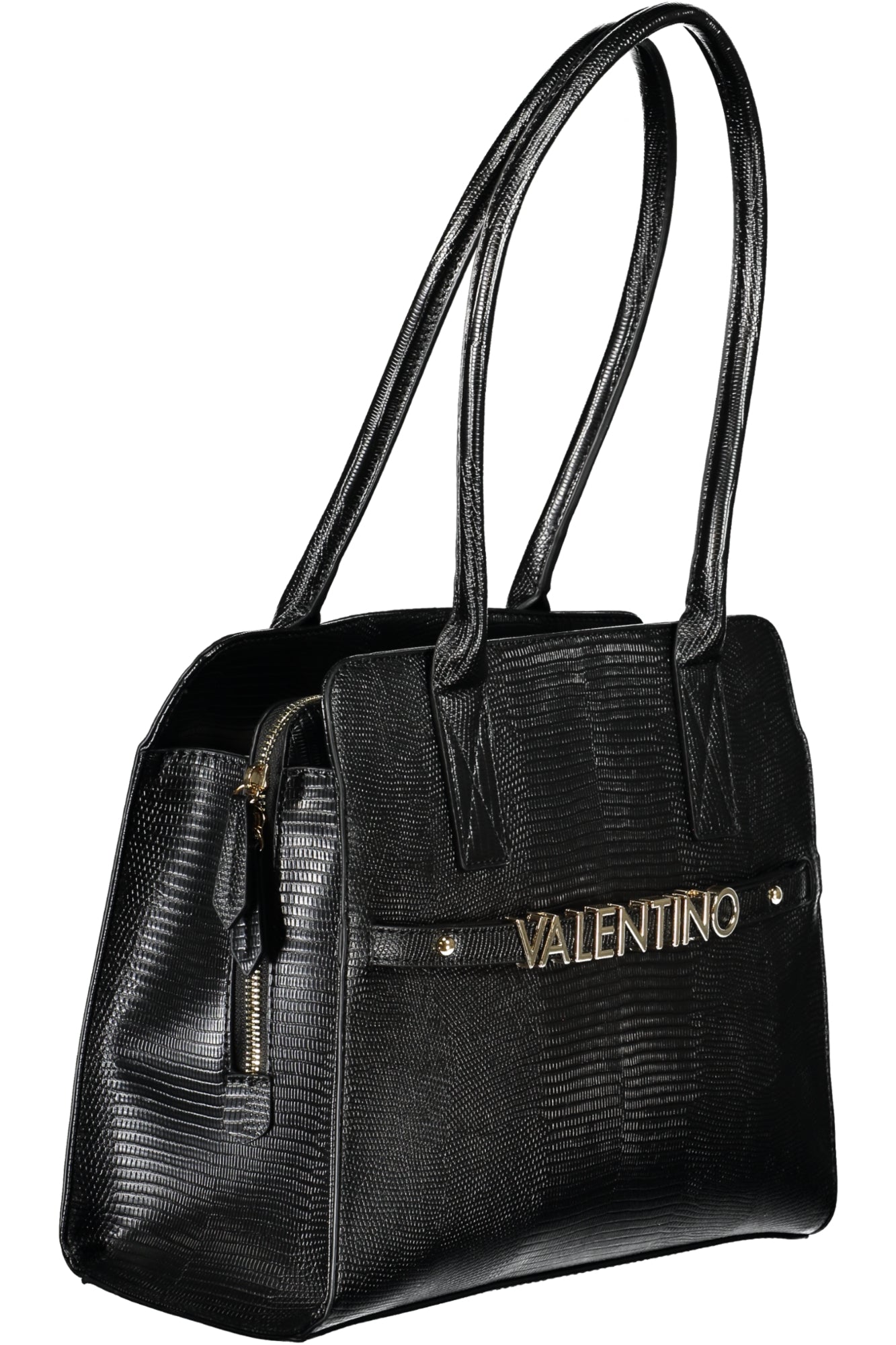 VALENTINO BAGS Weisse Damentasche – Elegante Schultertasche mit praktischen Fächern Schwarz