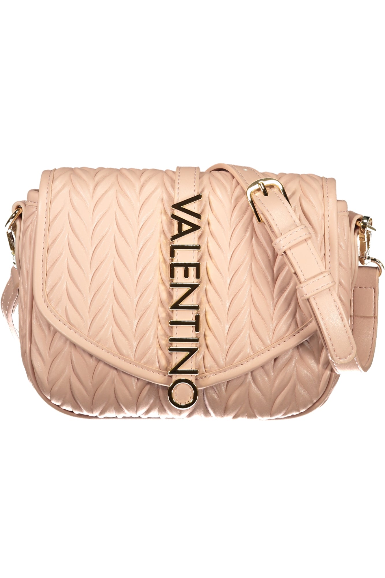 VALENTINO BAGS Damen Tasche schwarz – Verstellbare Schultertasche aus recyceltem Material Rosa