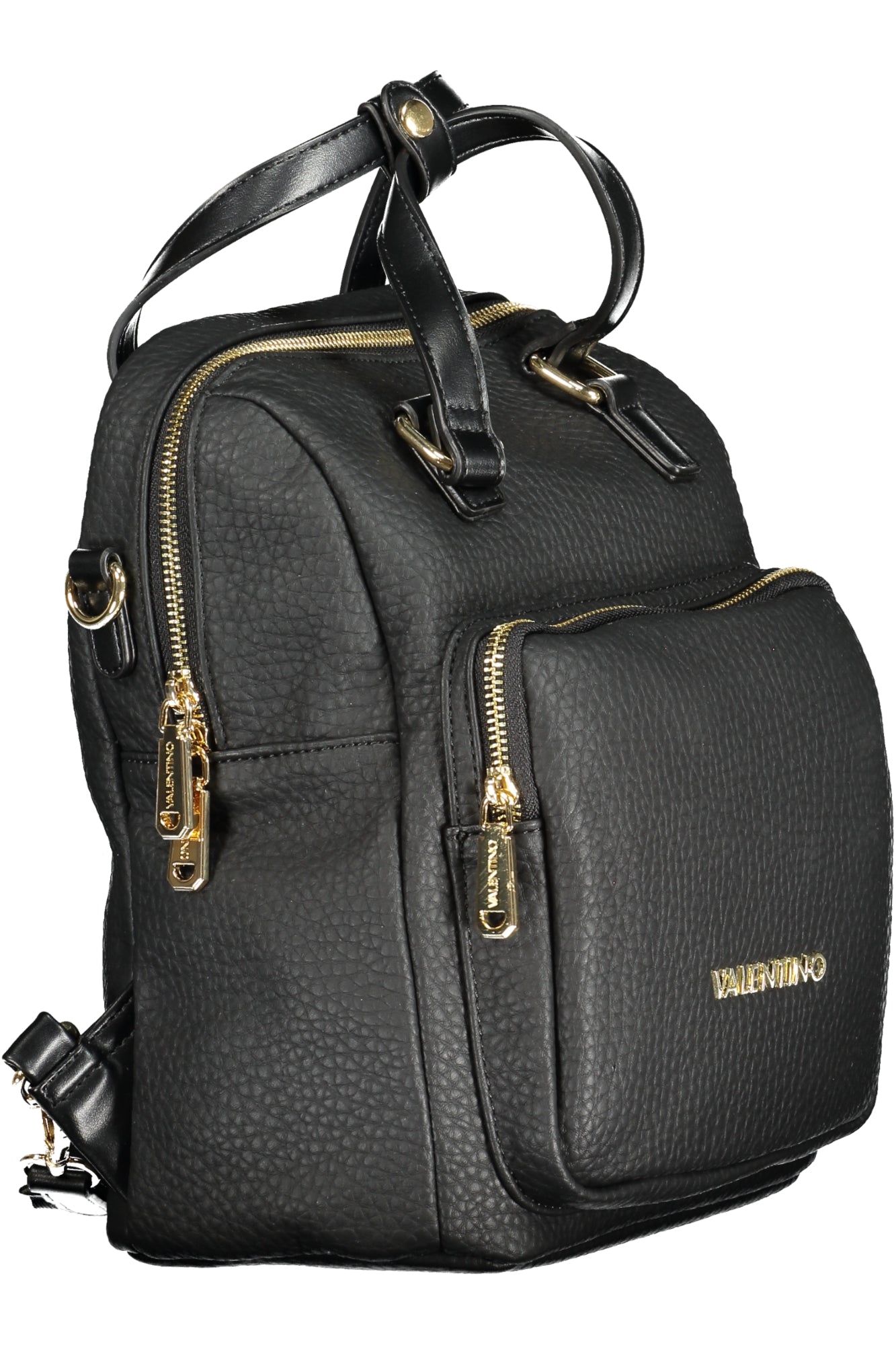 VALENTINO BAGS Damen Rucksack Blau – Umwandelbare Tasche mit Logo-Details Schwarz