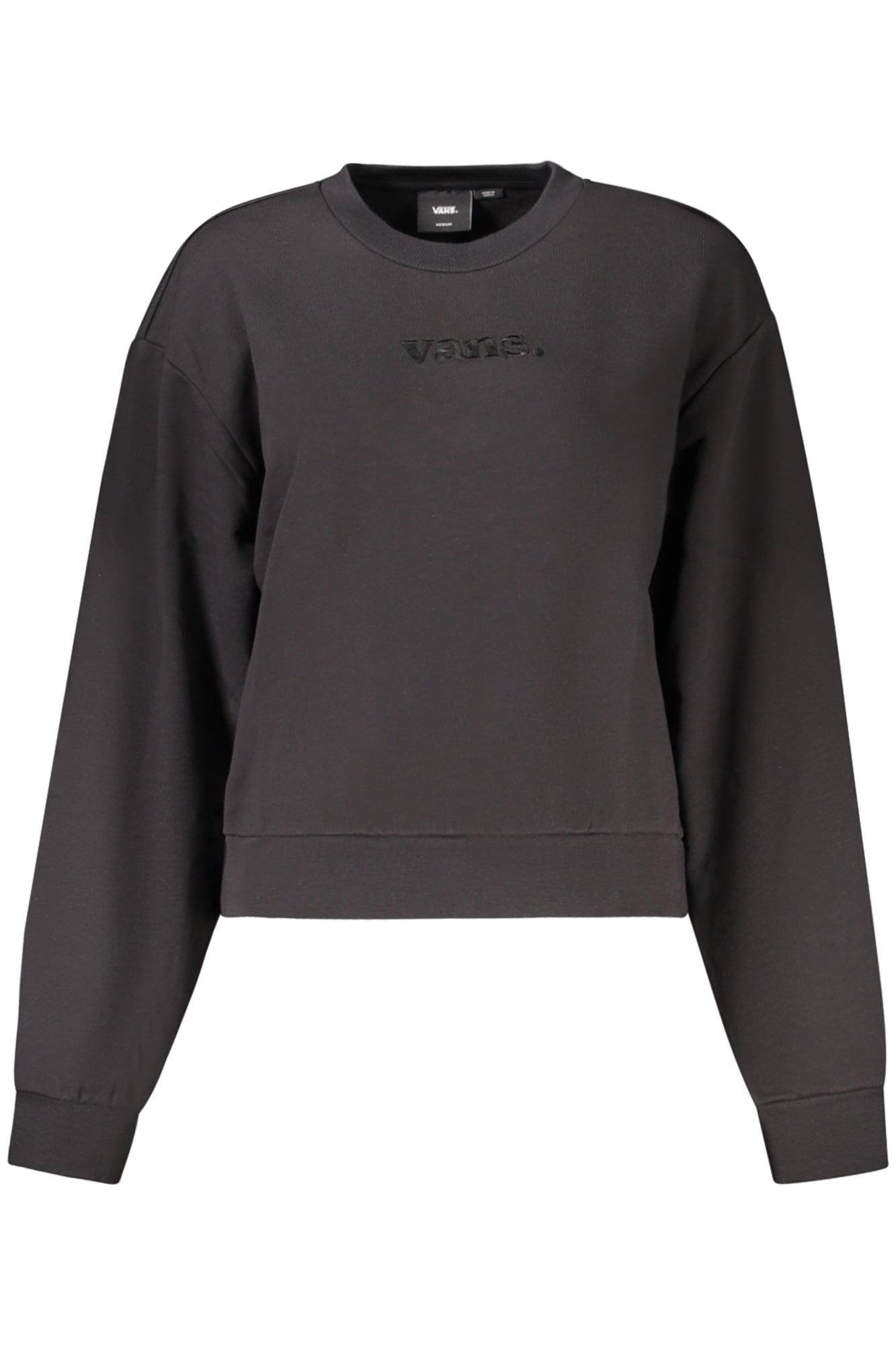 Vans Damen-Sweatshirt mit Zip-Up-Details Schwarz – Gebürstet & Bequem Schwarz