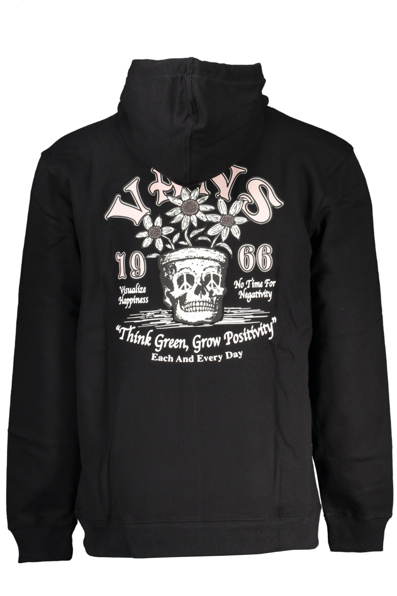 Vans Sweatshirt Herren mit Reißverschluss – Grünes Kapuzen-Sweatshirt aus Baumwolle Schwarz