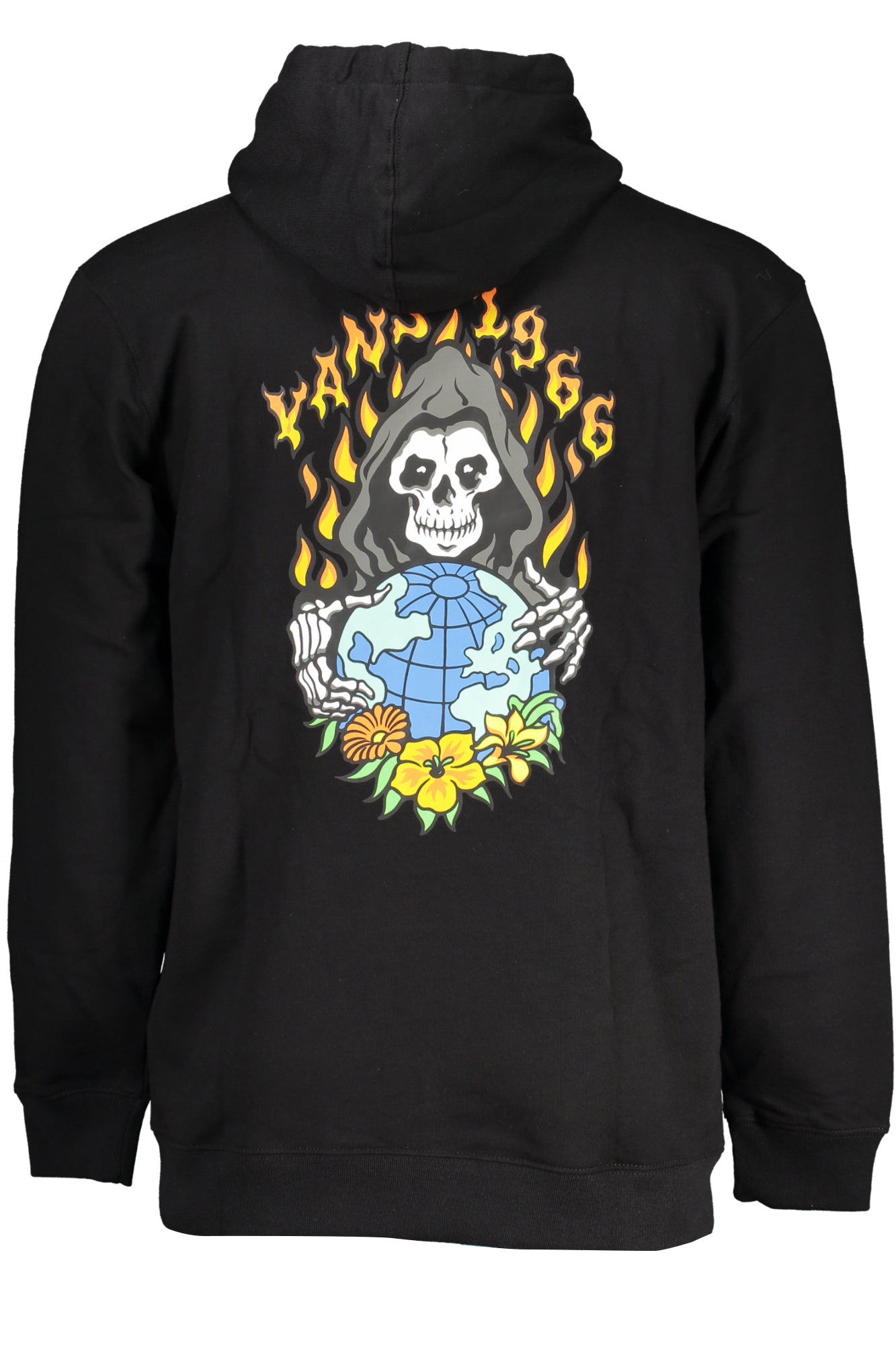 Vans Sweatshirt Herren mit Reißverschluss – Graues Kapuzen-Sweatshirt für Herbst/Winter Schwarz