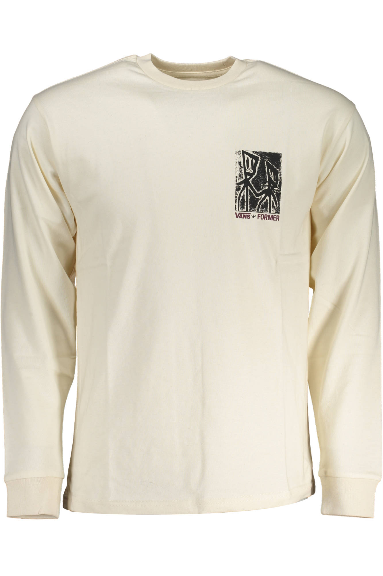 Vans T-Shirt Langarm Herren Weiss – Baumwolle Basic für Frühjahr/Sommer Weiß