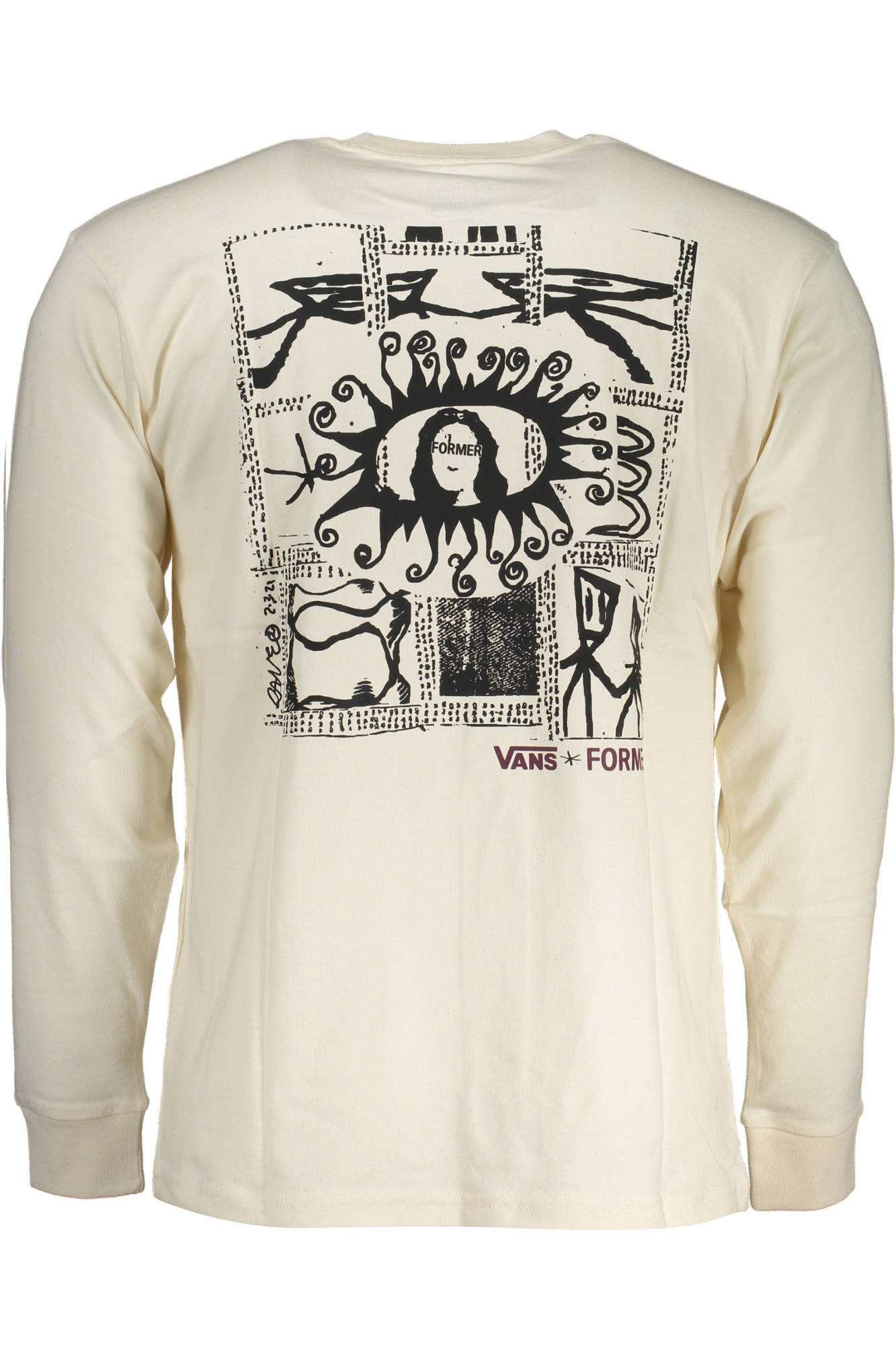 Vans T-Shirt Langarm Herren Weiss – Baumwolle Basic für Frühjahr/Sommer Weiß