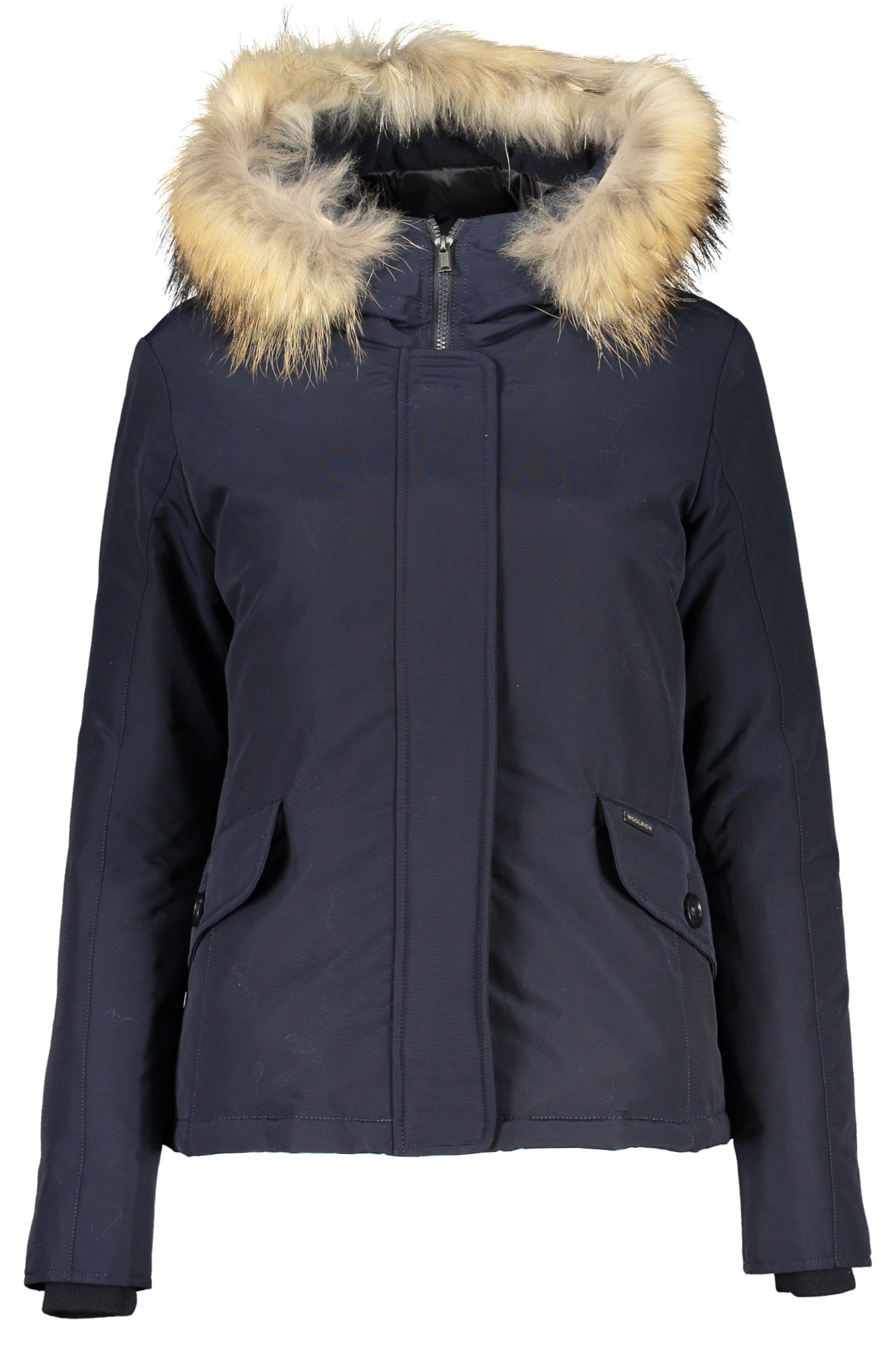 WOOLRICH Damenjacke schwarz – Kapuze mit abnehmbarem Fell für Herbst/Winter Zweitbild