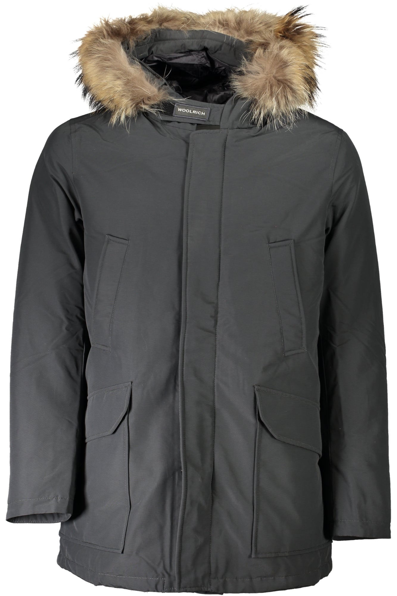 WOOLRICH Herrenjacke Grau – Langlebiger Parka mit abnehmbarem Fell für Herbst/Winter Grau