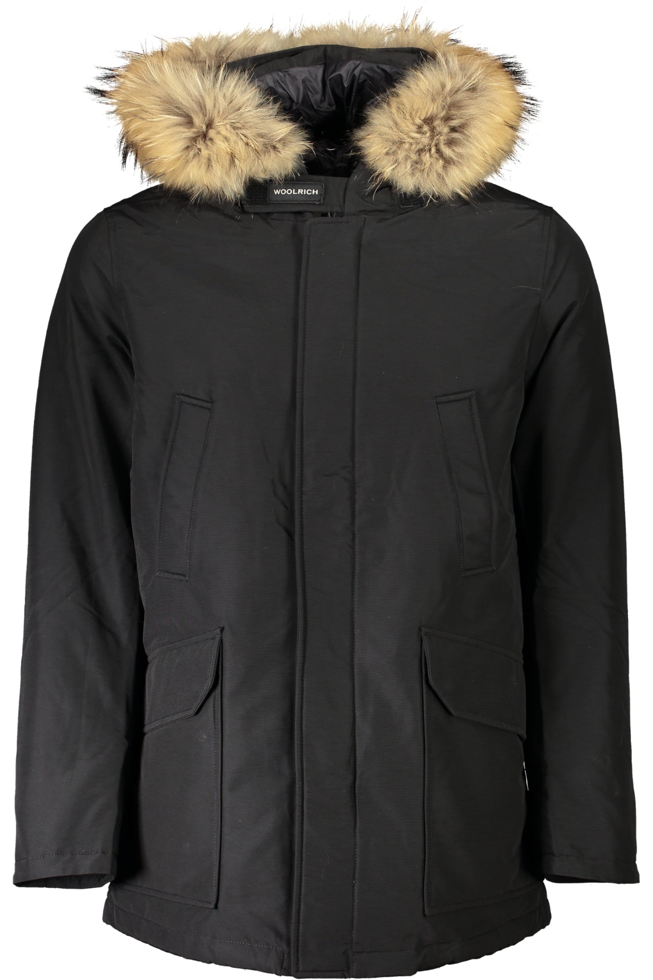 WOOLRICH Herrenjacke Grau – Langlebiger Parka mit abnehmbarem Fell für Herbst/Winter Schwarz