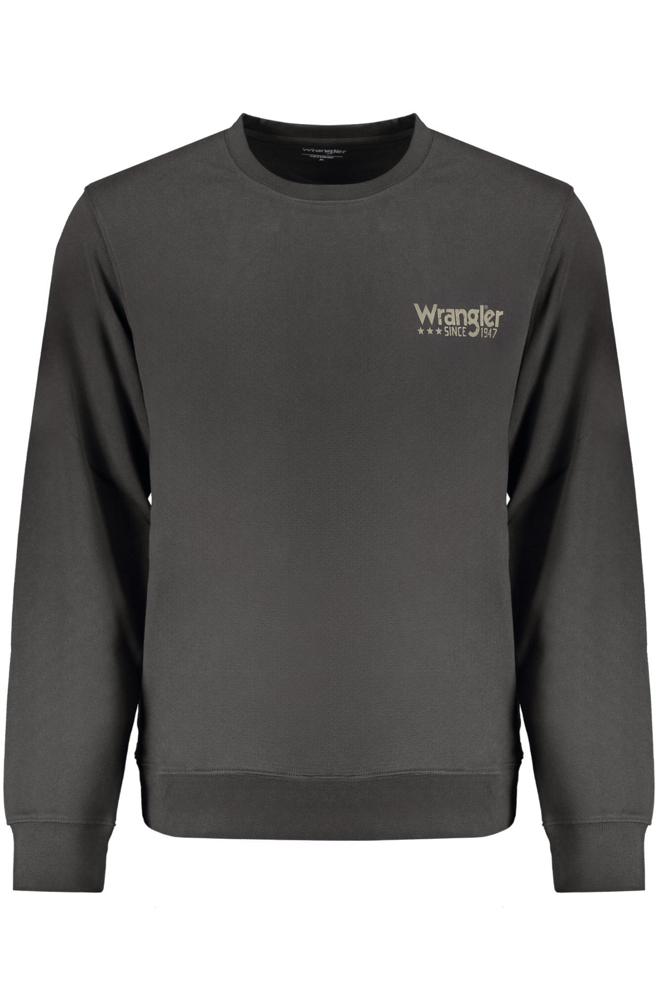Wrangler Sweatshirt Herren mit Zip-Out – Gebürstete Baumwolle für Herbst/Winter Schwarz