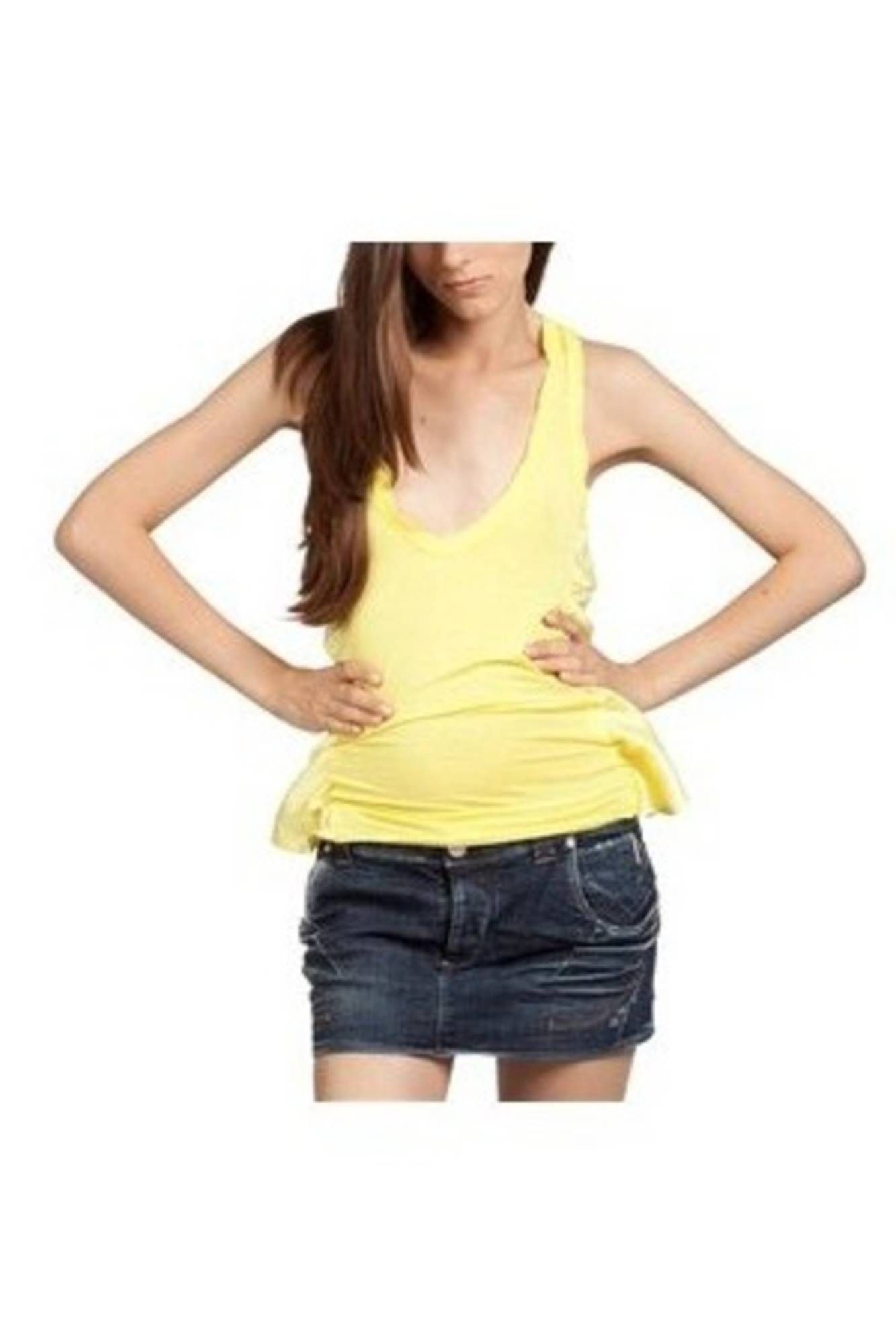 ZUELEMENTS Gelbes T-Shirt Damen – RUDERTANK aus Viskose-Mix für Frühjahr/Sommer Gelb