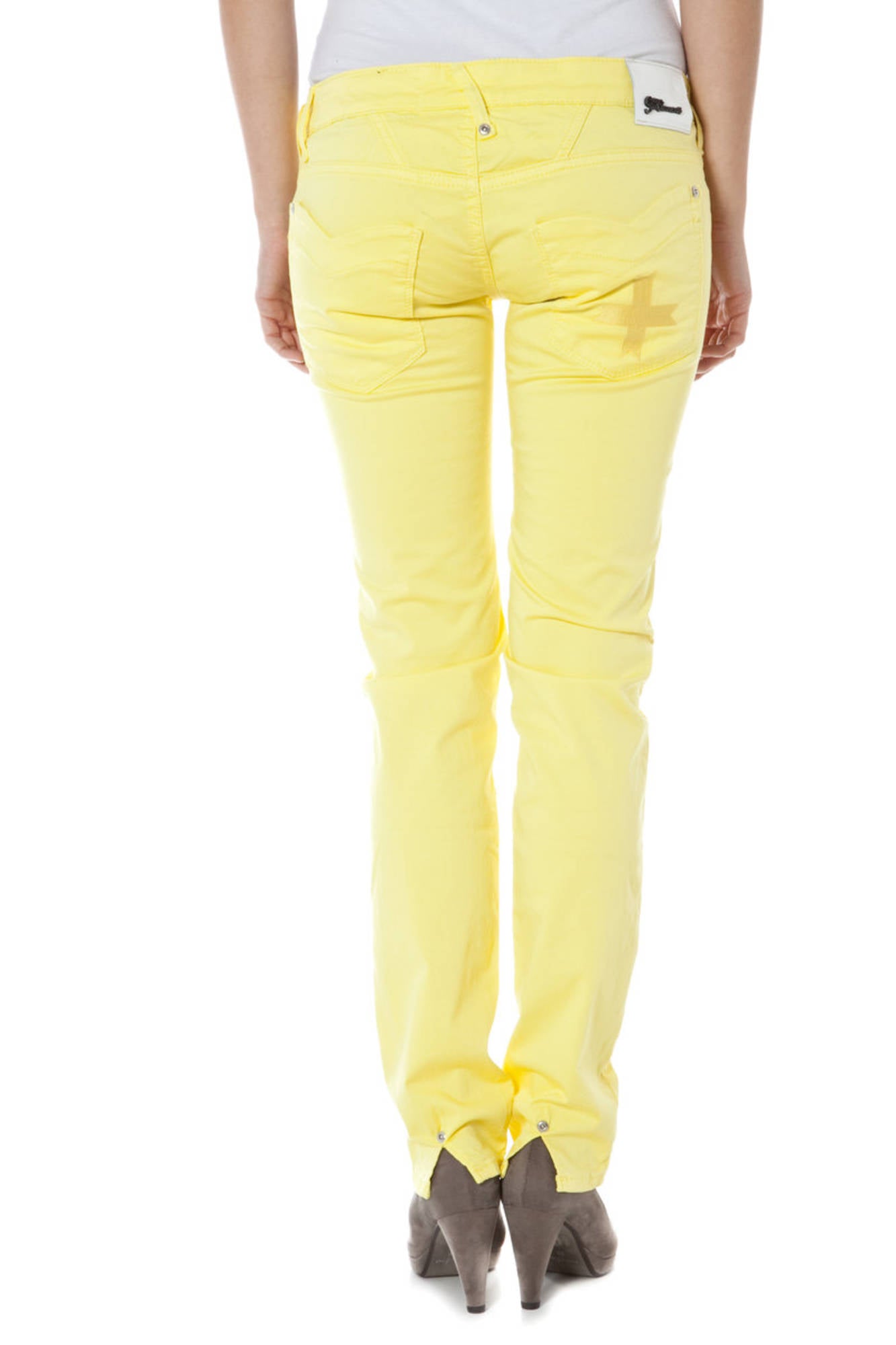 ZUELEMENTS Gelbe Damenhose – 5-Pocket Design aus Baumwolle | soulluna.de Zweitbild