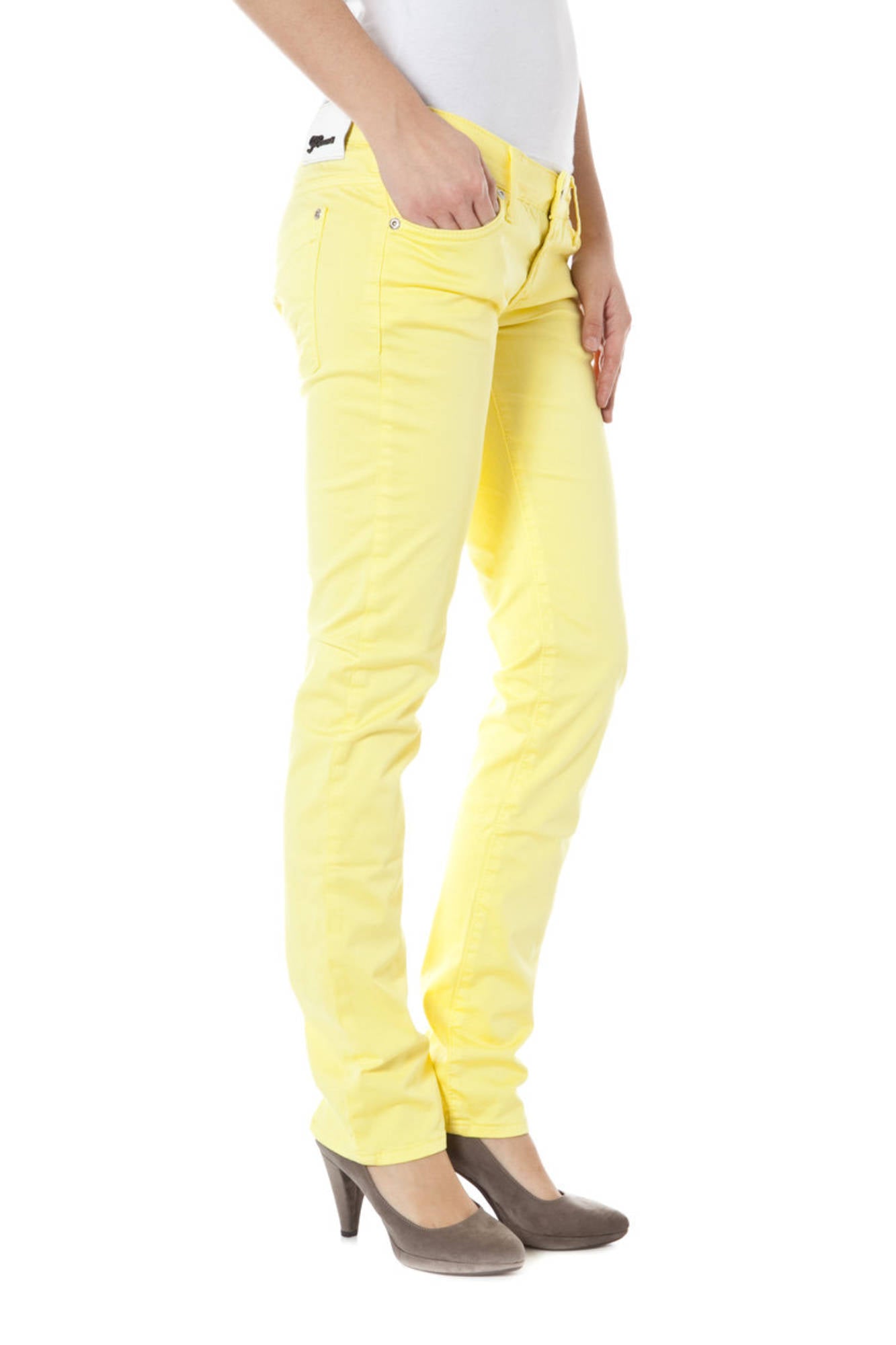 ZUELEMENTS Gelbe Damenhose – 5-Pocket Design aus Baumwolle | soulluna.de Gelb