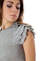 ZUELEMENTS DAMEN KURZARM T-SHIRT GRAU