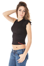 ZUELEMENTS DAMEN KURZARM T-SHIRT SCHWARZ